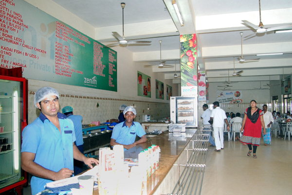 Each Hostel has its own mess and separate canteens are functional for multi-cuisine food	